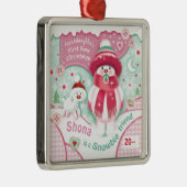 ベビー孫娘の可愛いクリスマスの飾り メタルオーナメント (右)