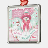 ベビー孫娘の可愛いクリスマスの飾り メタルオーナメント (左)