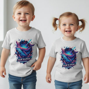 ベビー宇宙クジラ 宇宙を探検 Tee ベビーTシャツ