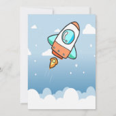 ベビー宇宙飛行士のベビーシャワー 招待状 (裏面)