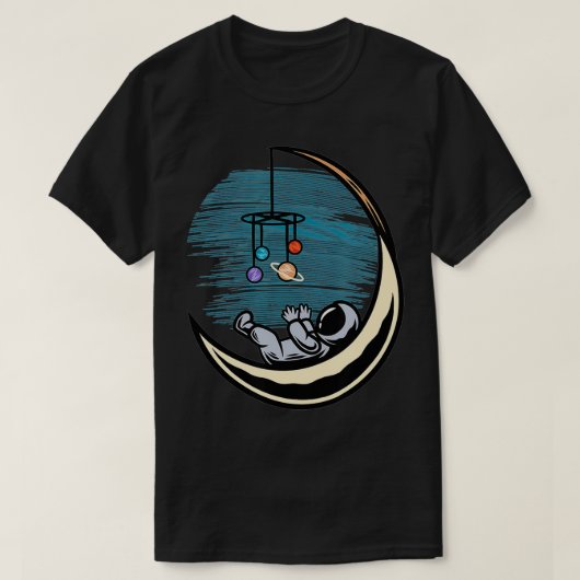 ベビー宇宙飛行士宇宙崇拝スターズラバーギフト Tシャツ (デザイン正面)