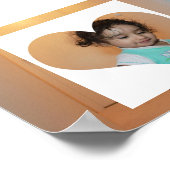 ベビー家族フォト写真ハート息子かわいい ポスター (角)