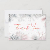 ベビー寒い冬のベビーシャワーサンキューカード 招待状 (正面)