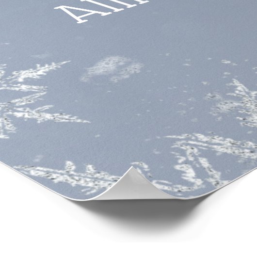 ベビー寒い冬の赤ちゃんシャワー歓迎サイン ポスター (角)