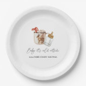 ベビー寒い冬の赤ちゃんシャワー ペーパープレート (正面)