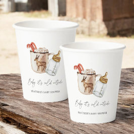 ベビー寒い冬の赤ちゃんシャワー 紙コップ