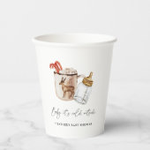 ベビー寒い冬の赤ちゃんシャワー 紙コップ (正面)