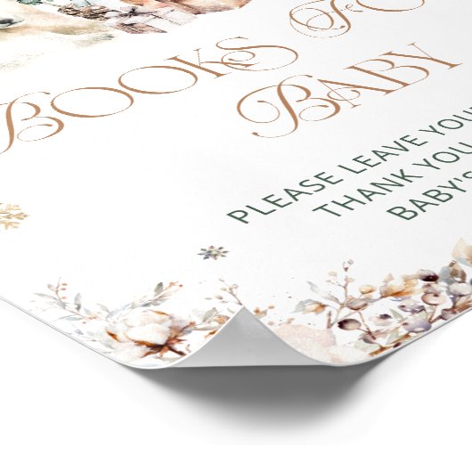 ベビー寒い外のクマの本ベビー ポスター (角)