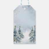 ベビー寒い外の冬のクマのシャワーギフトラベル ギフトタグ (裏面)