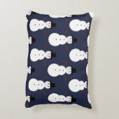 ベビー寒い外雪だるま模様 アクセントクッション (裏面(縦))