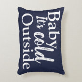 ベビー寒い外雪だるま模様 アクセントクッション (正面(垂直))