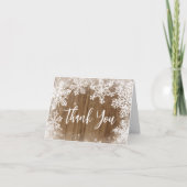 ベビー寒い屋外ベビーシャワーサンキューカード サンキューカード (正面)