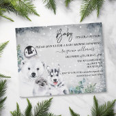 ベビー寒冷で北極圏外の動物シャワー冬