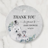 ベビー寒冷で北極圏外の動物シャワー冬 フェイバータグ (正面)