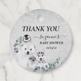 ベビー寒冷で北極圏外の動物シャワー冬 フェイバータグ