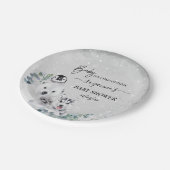 ベビー寒冷で北極圏外の動物シャワー冬 ペーパープレート (アングル)