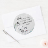 ベビー寒冷で北極圏外の動物シャワー冬 ラウンドシール (封筒)