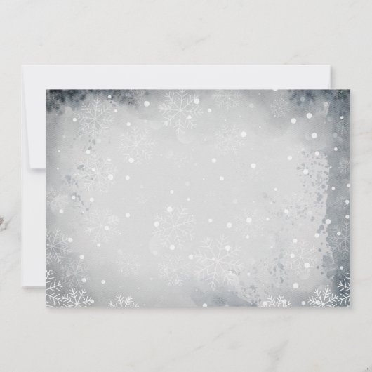 ベビー寒冷で北極圏外の動物シャワー冬 招待状 (裏面)