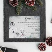 ベビー寒冷で北極圏外の動物シャワー冬 招待状