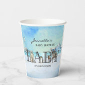 ベビー寒冷で北極圏外の動物シャワー 紙コップ (裏面)