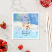 ベビー寒冷な北極圏外の動物の赤ちゃんシャワー スタンダードカクテルナプキン (インサイチュ)