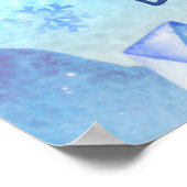 ベビー寒冷な北極圏外の動物の赤ちゃんシャワー ポスター (角)