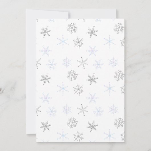 ベビー寒冷な北極圏外の動物の赤ちゃんシャワー 招待状 (裏面)