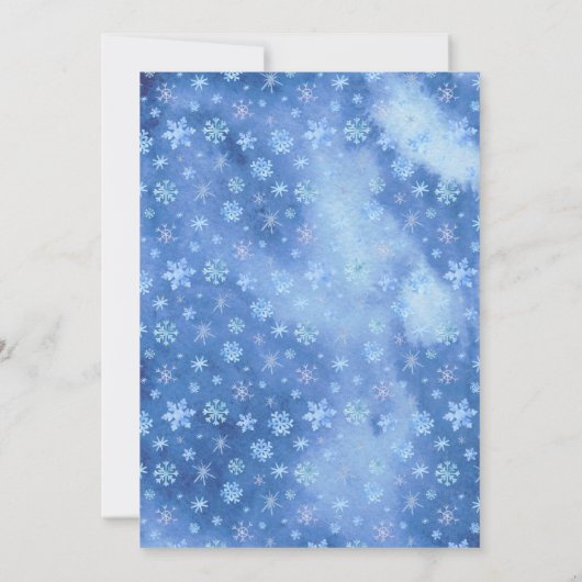 ベビー寒冷な北極圏外の動物の赤ちゃんシャワー 招待状 (裏面)