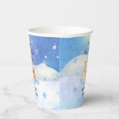 ベビー寒冷な北極圏外の動物の赤ちゃんシャワー 紙コップ (右)