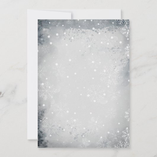 ベビー寒冷な北極圏外の動物ユキヒョウ 招待状 (裏面)