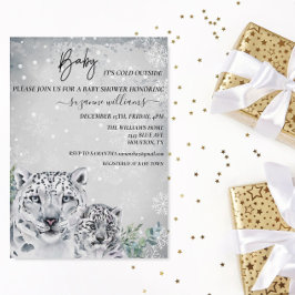 ベビー寒冷な北極圏外の動物ユキヒョウ 招待状