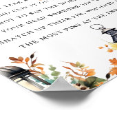 ベビー小さなかぼちゃ赤ちゃんシャワーゲームと言わない ポスター (角)