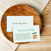ベビー小さな芽の庭の赤ちゃんシャワー用の本 エンクロージャーカード