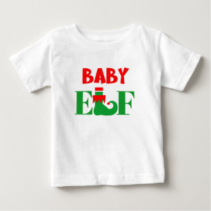 ベビー小妖精や小人クリスマス ベビーTシャツ