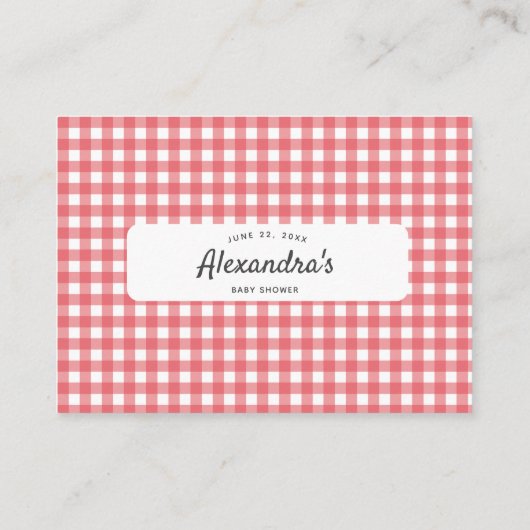 ベビー小素朴さなトマト赤ちゃんシャワー用の本 エンクロージャーカード (裏面)