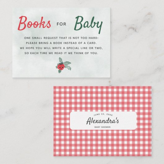 ベビー小素朴さなトマト赤ちゃんシャワー用の本 エンクロージャーカード (正面/裏面)