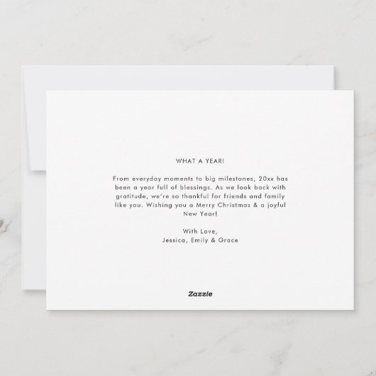 ベビー居心地の良い家族のクリスマスフォト外で寒い シーズンカード (裏面)