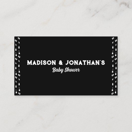 ベビー岩及びロールベビーシャワー用の本 エンクロージャーカード (裏面)