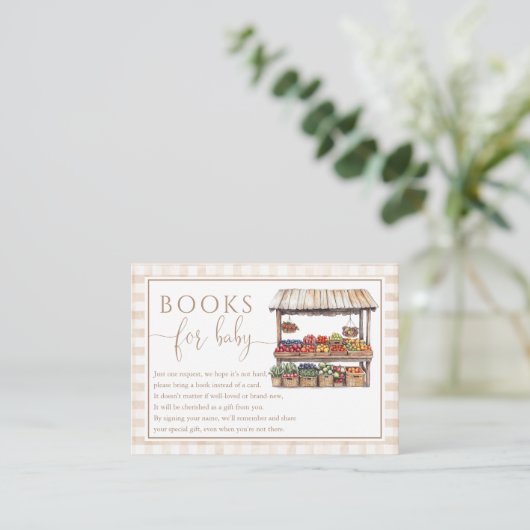ベビー市場ストール中性ベビーシャワー用の本 エンクロージャーカード (スタンド正面)
