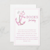 ベビー帳 | ピンク航海のいかりベビーSh エンクロージャーカード (正面/裏面)