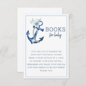 ベビー帳 | ブルー航海のいかりベビーSh エンクロージャーカード (正面/裏面)