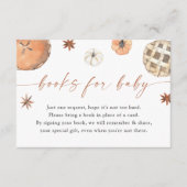 ベビー帳 | 秋かわいこちゃんパイ赤ちゃんシャワー エンクロージャーカード (正面)