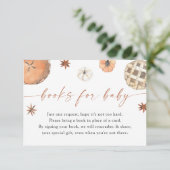 ベビー帳 | 秋かわいこちゃんパイ赤ちゃんシャワー エンクロージャーカード (スタンド正面)