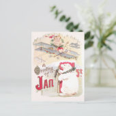 ベビー年末年始の飛行機ホッキョクグマ シーズンポストカード (スタンド正面)