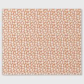 ベビー幽霊おしゃれなオレンジ色の赤ちゃんシャワー ラッピングペーパー (フラット)