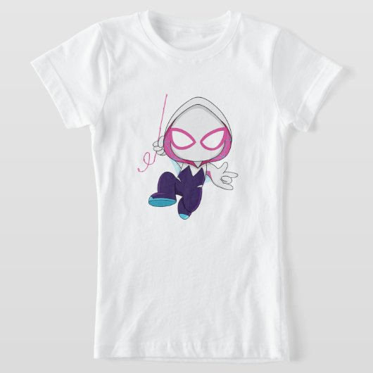 ベビー幽霊ガールスパイダー Tシャツ (レイダウン)