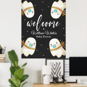 ベビー幽霊ハロウィーン秋ベビーシャワー歓迎サイン ポスター (ホームオフィス)