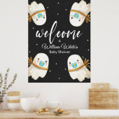 ベビー幽霊ハロウィーン秋ベビーシャワー歓迎サイン ポスター (キッチン)