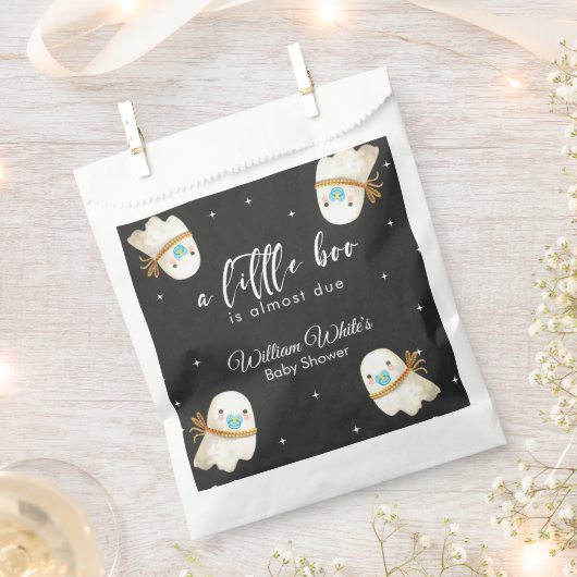 ベビー幽霊ハロウィーン秋ベビーシャワー フェイバーバッグ (クリップ留めされた状態)