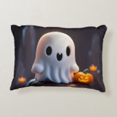 ベビー幽霊不気味かわいいハロウィーンキャラクター アクセントクッション (裏面)
